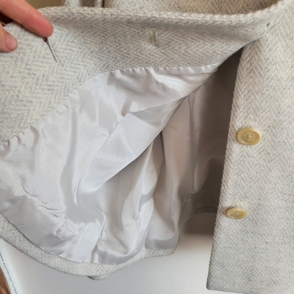 Lauren Ralph Lauren Wool Blend Peacoat Gray White Soft XL 14 W - Picture 11 of 11